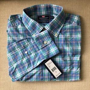 NWT Vineyard Vines Perf. Long-sleeved Button-down